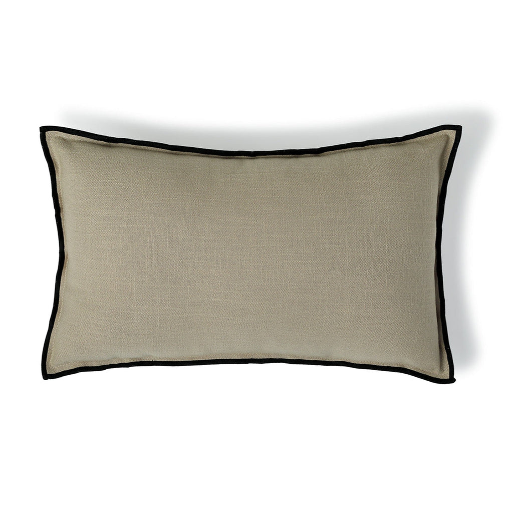 Jules - Cushion - Cotton Canvas - Natural/Black