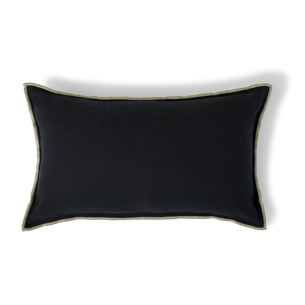 Jules - Cushion - Cotton Canvas - Charcoal/Sand