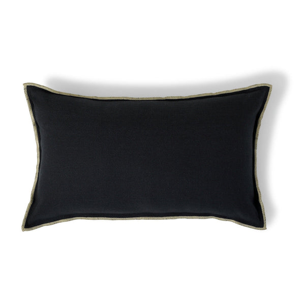 Jules - Cushion - Cotton Canvas - Charcoal/Sand