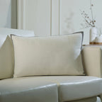 Victor - Coussin - Toile De Coton - Blanc