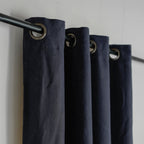 Paul - Eyelet Curtain - Washed Linen - Charcoal