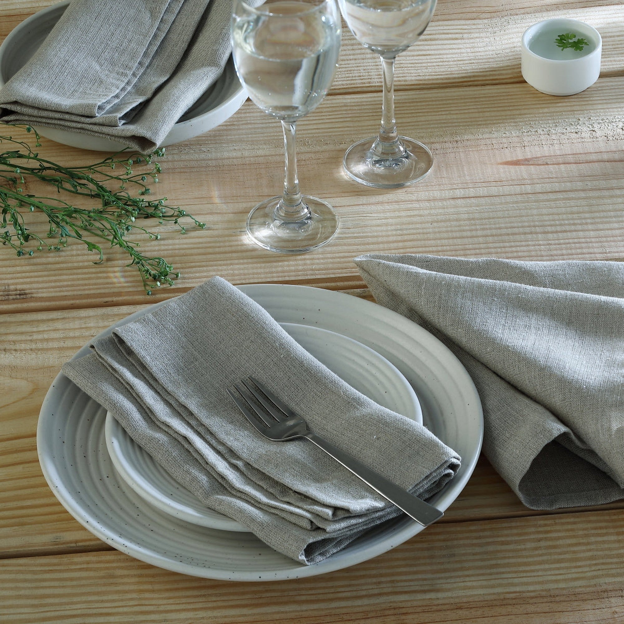 Paul - Lot De 4 Serviettes De Table - Naturel