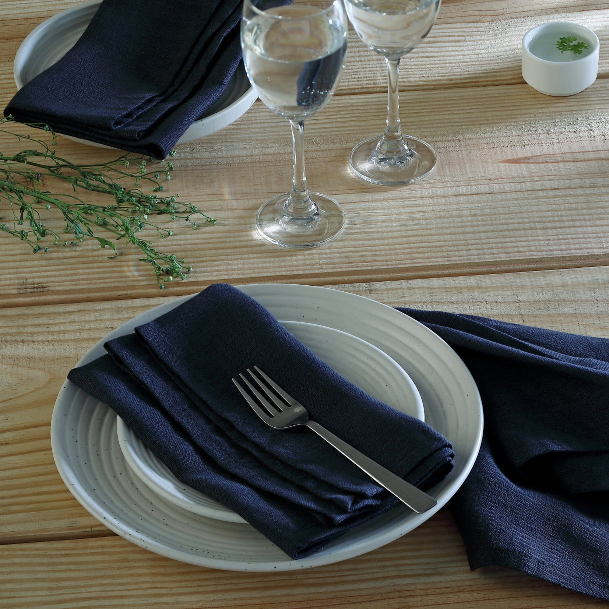Paul - Lot De 4 Serviettes De Table - Fusain