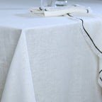 Gabriel - Tablecloth - Washed Linen - White/Black