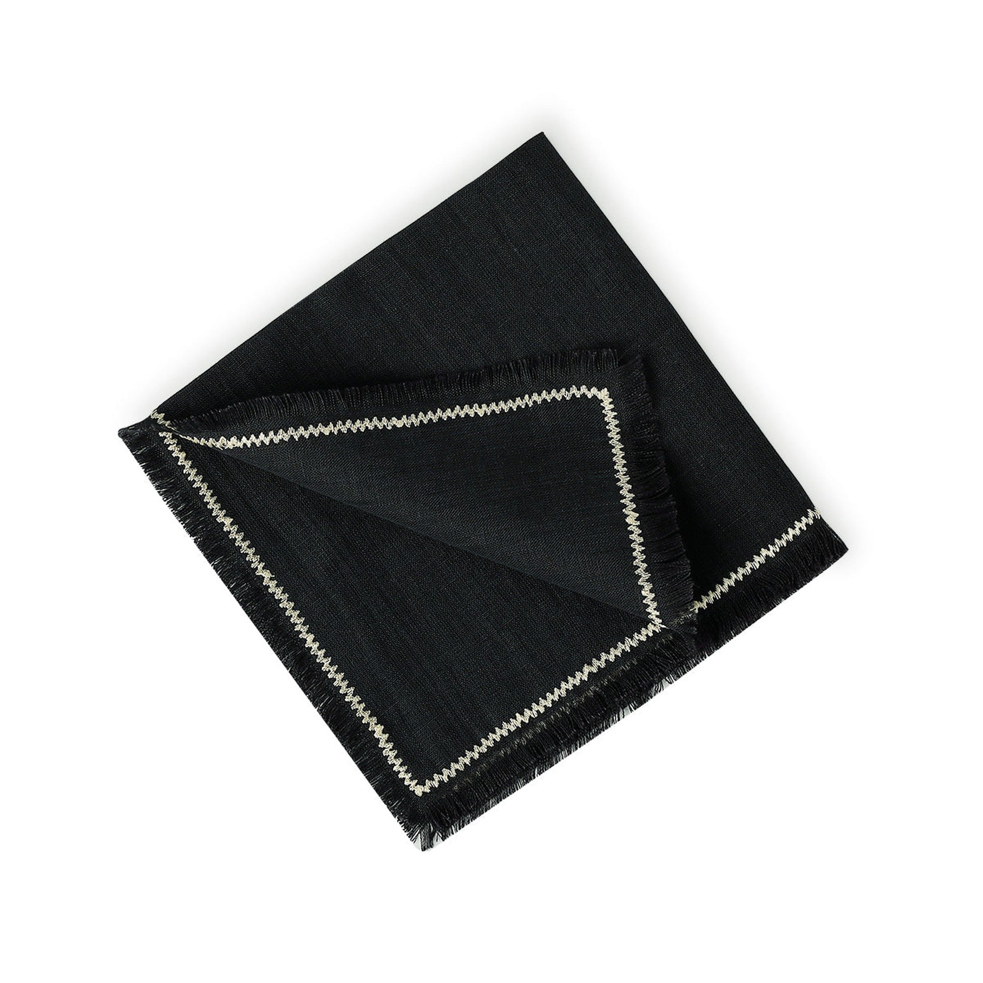 Gabriel - Lot De 4 Serviettes De Table - Fusain/Sable