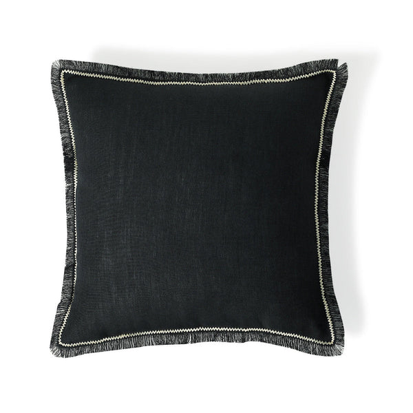 Gabriel - Cushion - Washed Linen - Charcoal/Sand