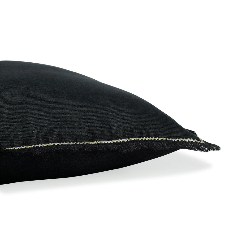 Gabriel - Coussin - Lin Lavé - Fusain/Sable