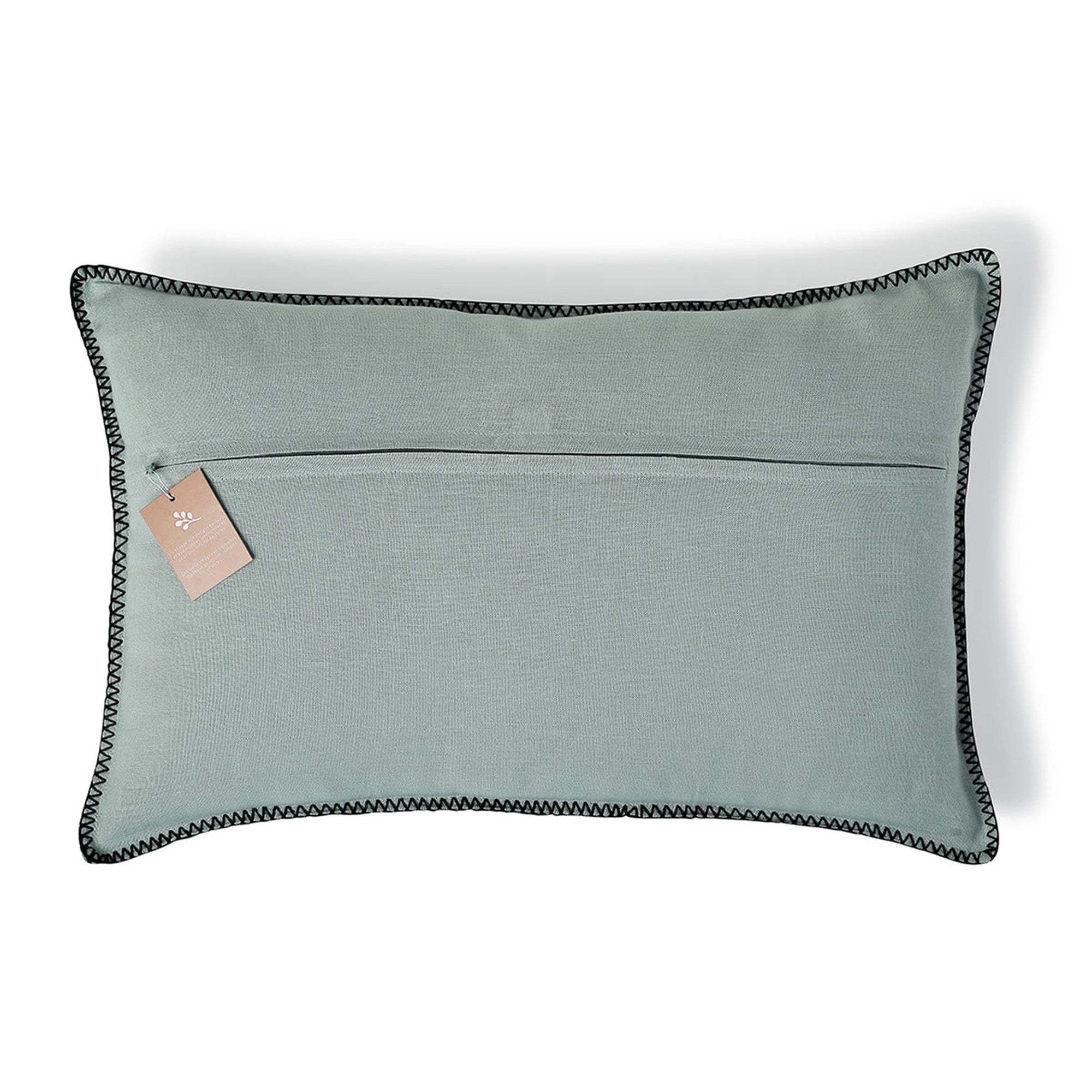 MAMA funda verde celadón / negro 60x40