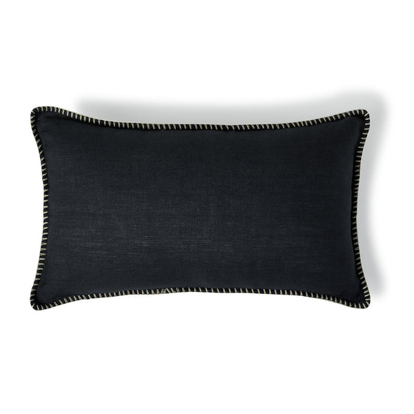 Maxime - Cushion Cover - Washed Linen - Charcoal/Sand