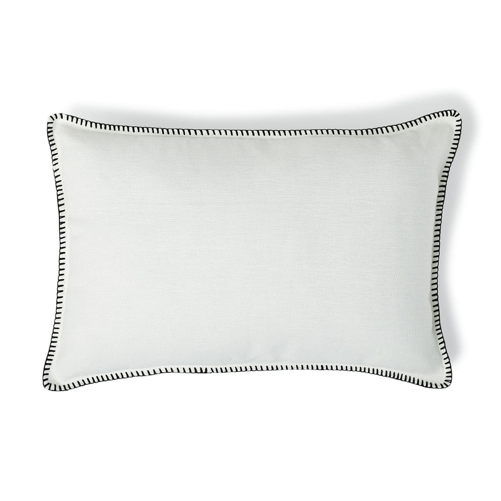 Maxime - Coussin - Lin Lavé - Blanc/Noir