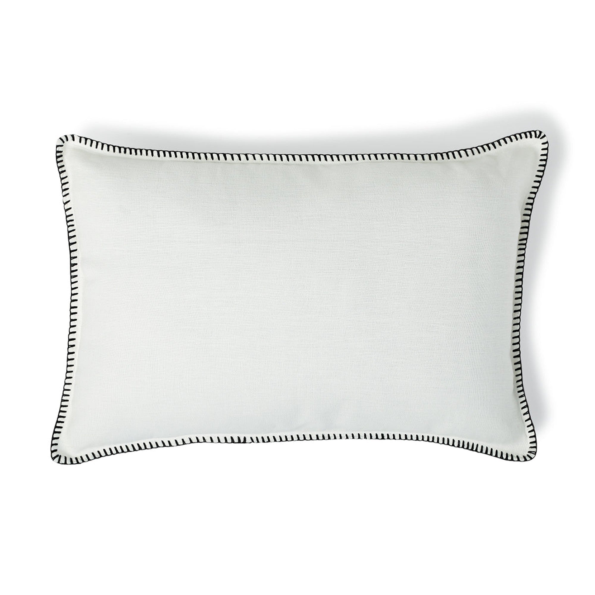 Maxime - Coussin - Lin Lavé - Blanc/Noir