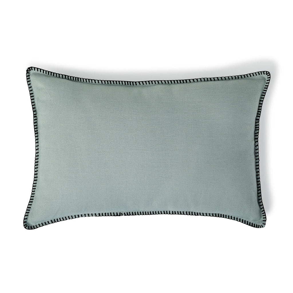 Maxime - Cojín - Lino Lavado - Celadón/Negro