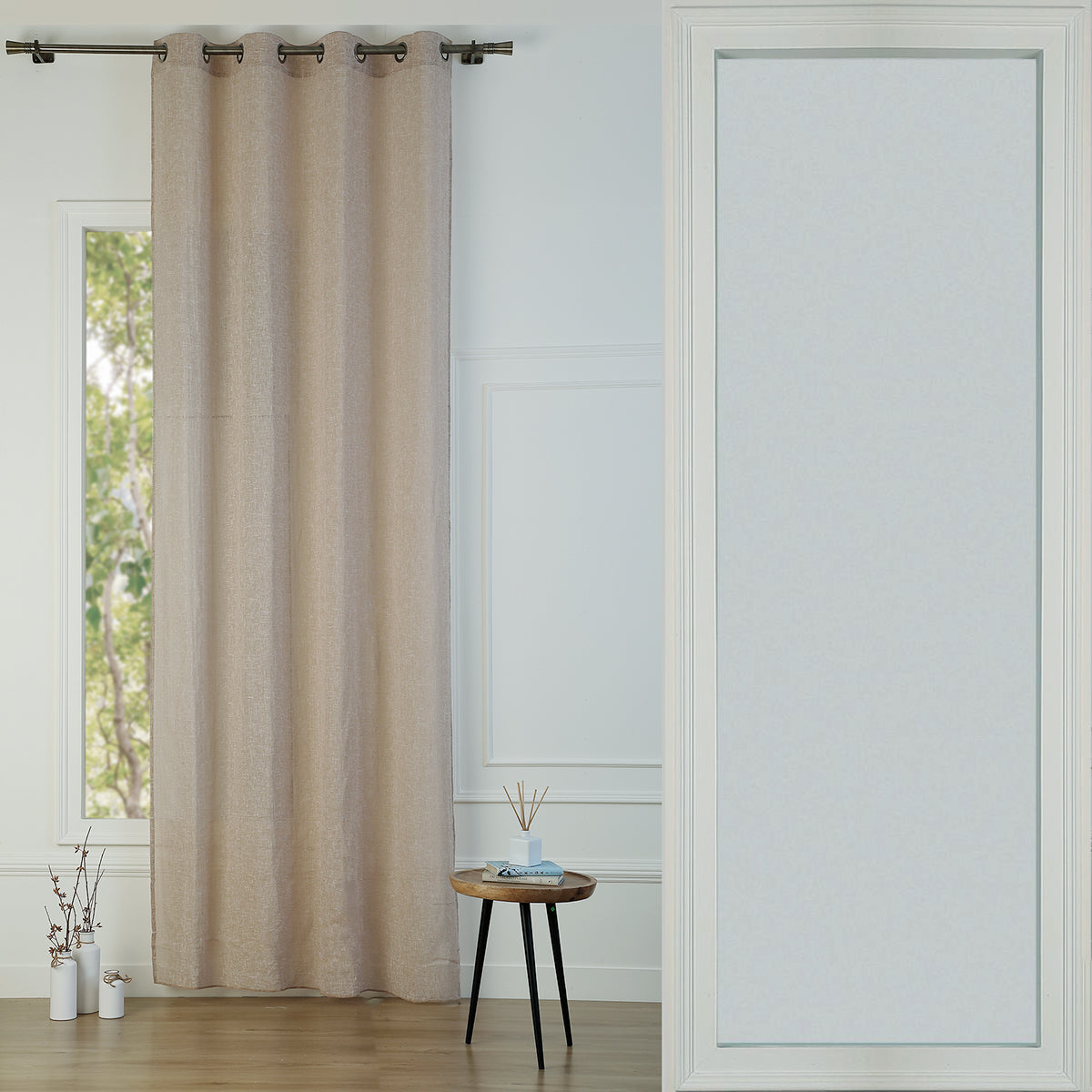 Leo - Voilage À Œillets - Polycoton - Naturel