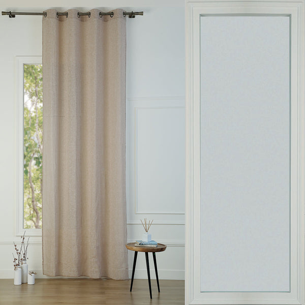 Leo - Eyelet Curtain - Polycotton - Natural