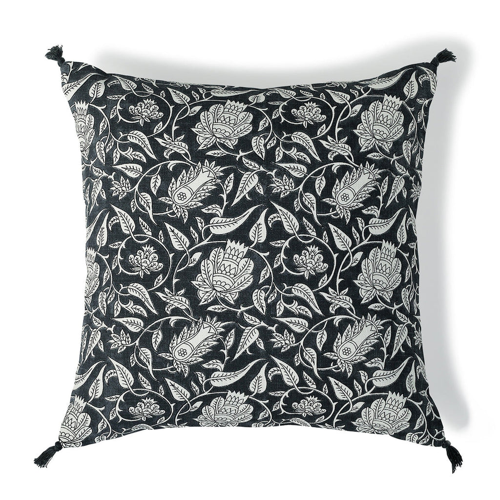 Noida - Coussin - Toile De Coton - Fusain