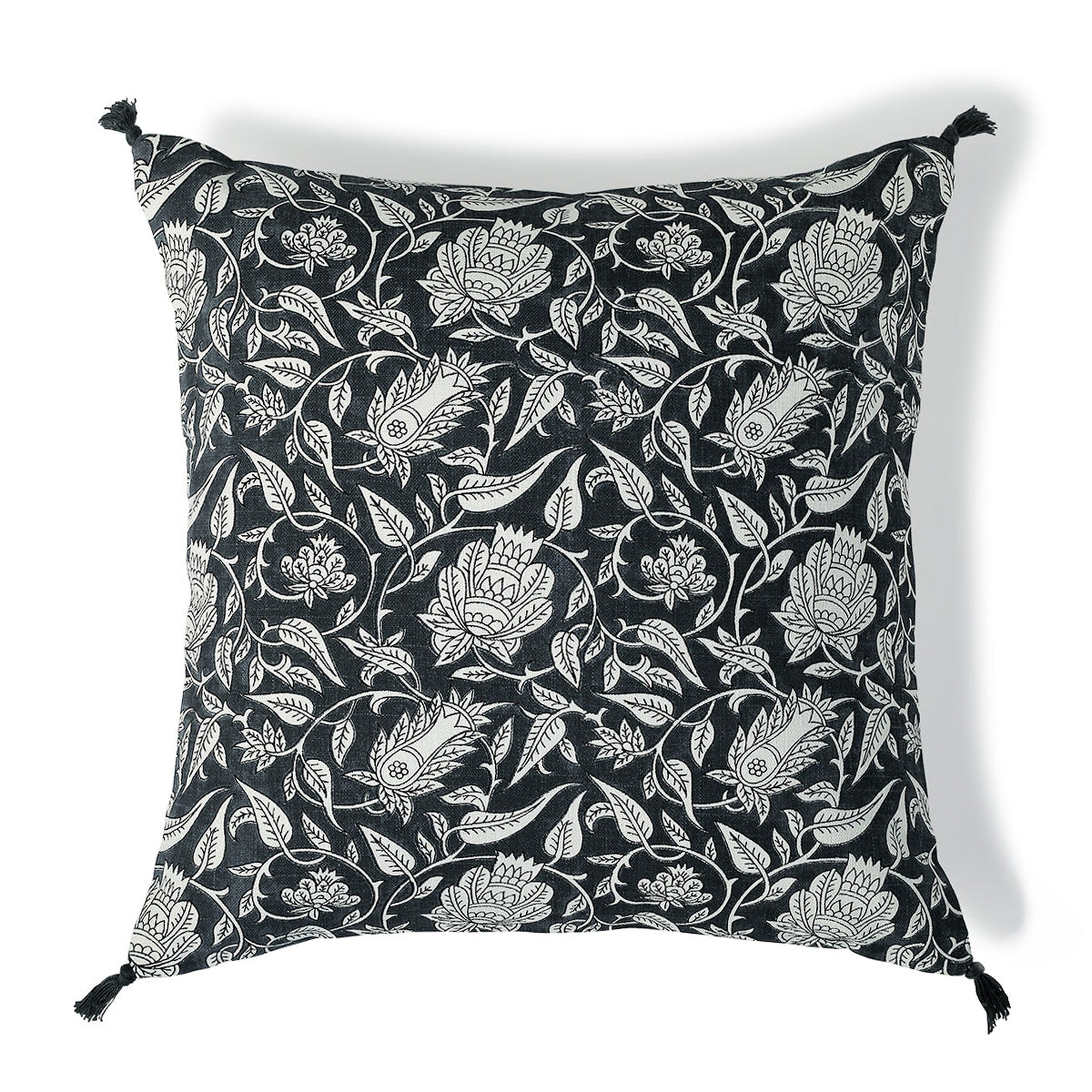 Noida - Coussin - Toile De Coton - Fusain