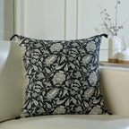 Noida - Coussin - Toile De Coton - Fusain