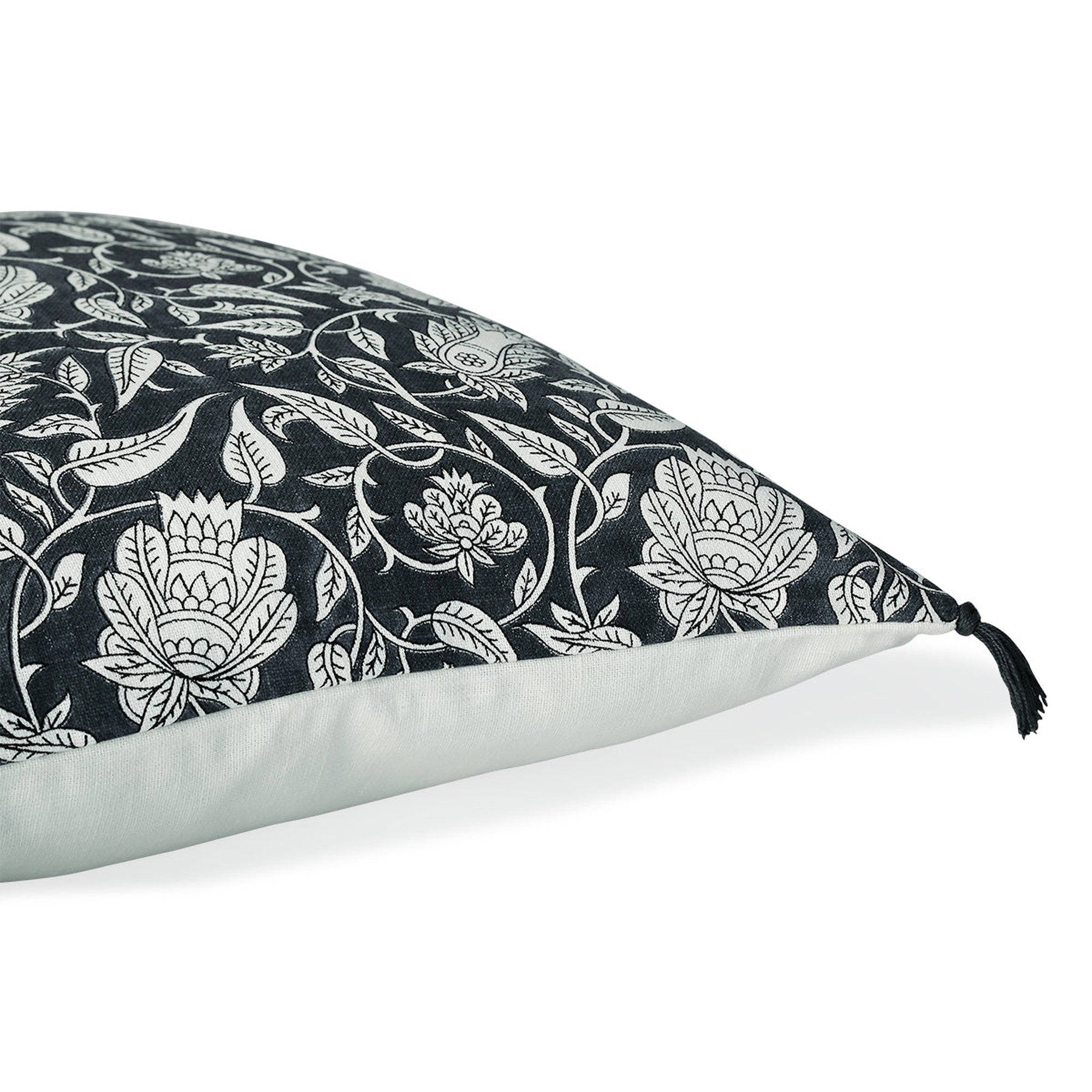 Noida - Coussin - Toile De Coton - Fusain