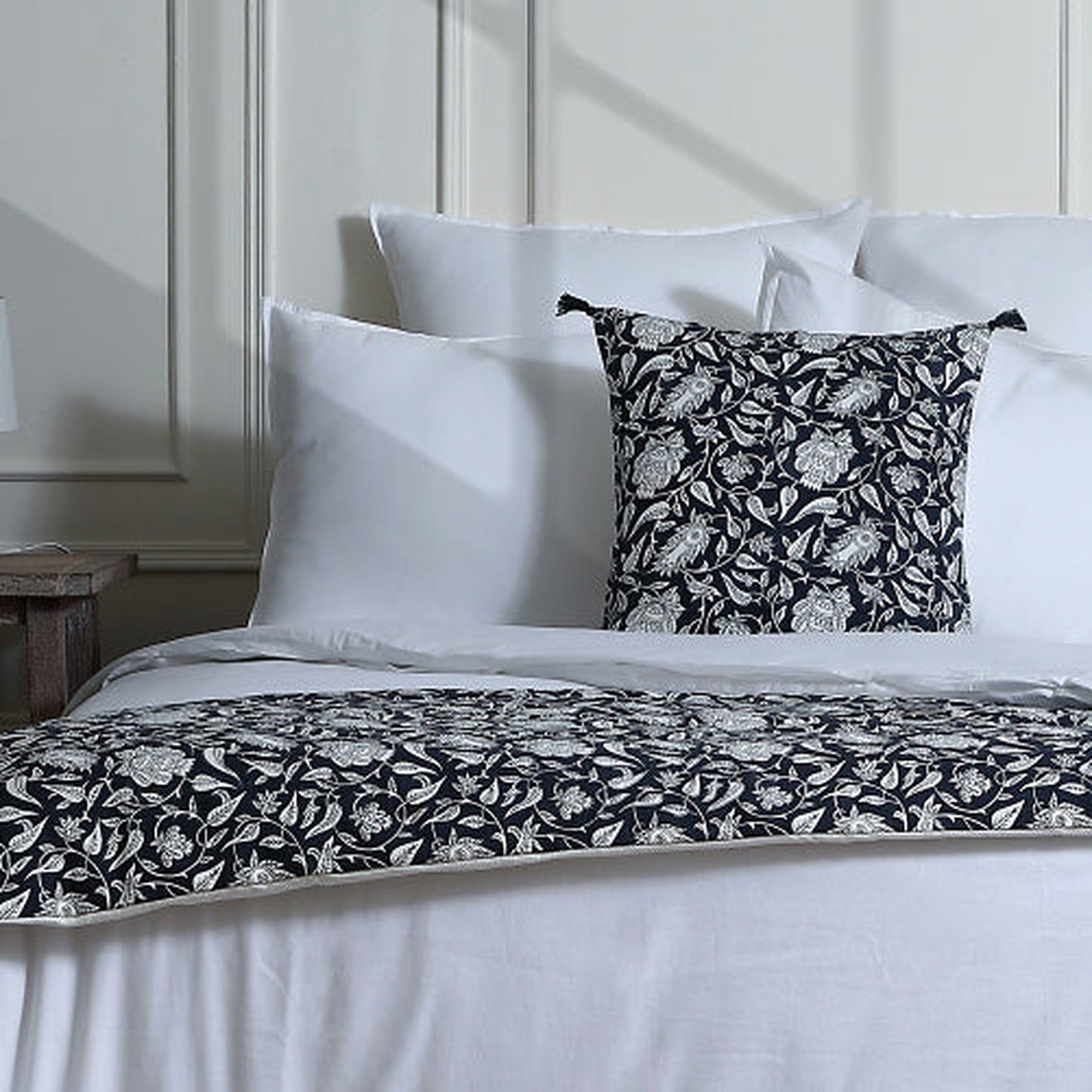 Noida - Coussin - Toile De Coton - Fusain