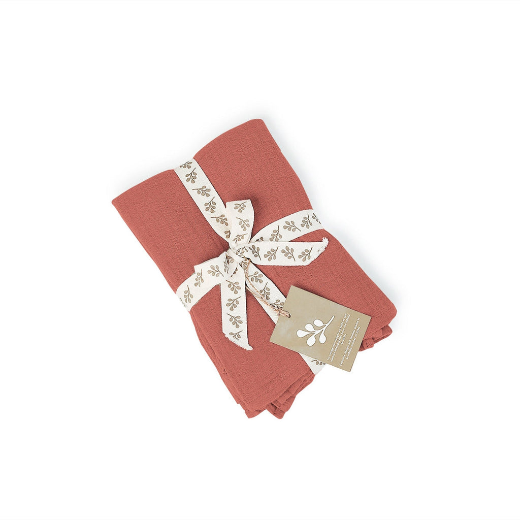 Carla - Pack De 4 Servilletas De Mesa - Rojo Toscana