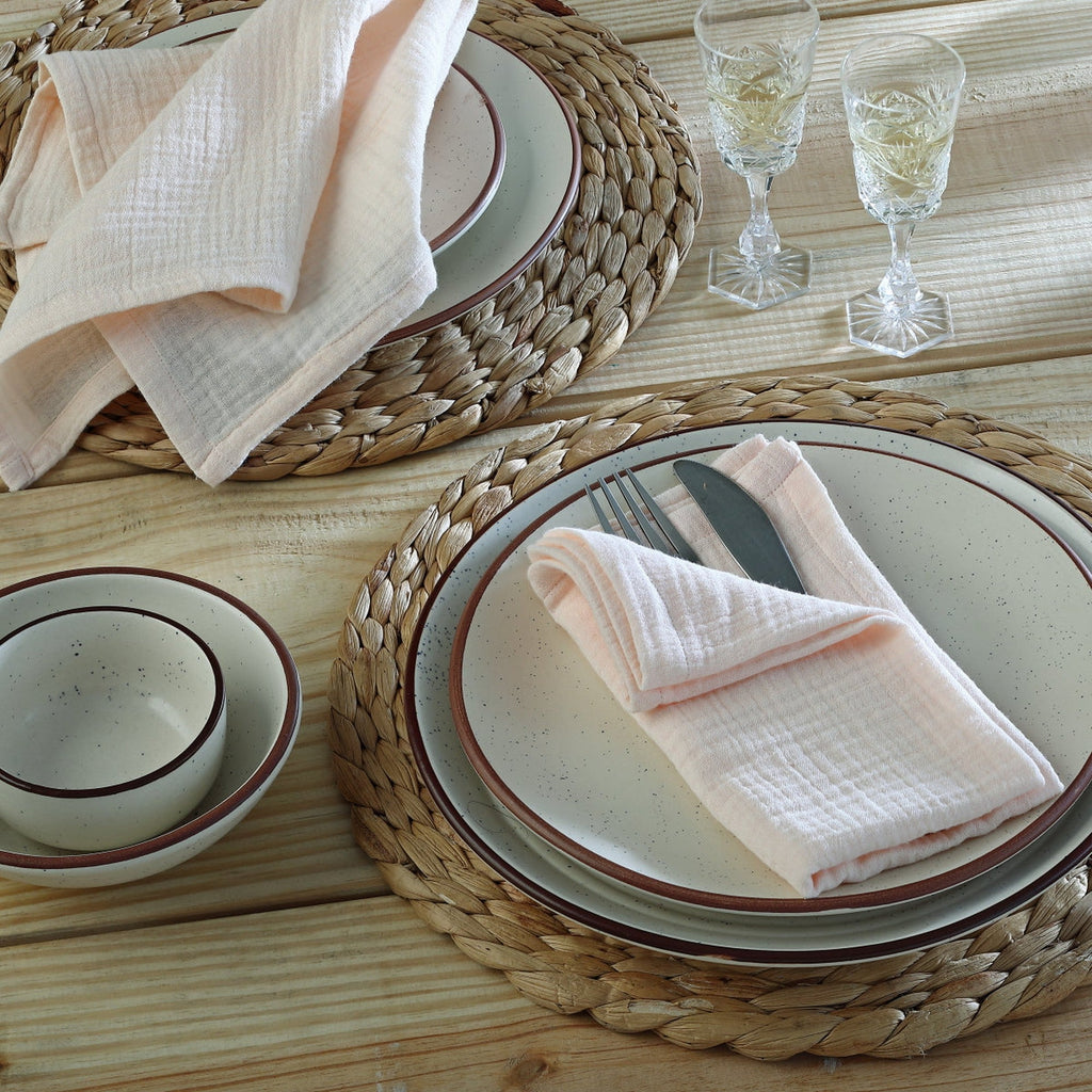 Carla - Set De 4 Servilletas De Mesa - Rosa