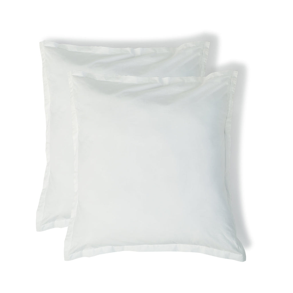 Nina - Pillowcase (x2) - Cotton Percale - White