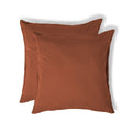 Nina - Funda De Almohada (X2) - Percal De Algodón - Rojo Toscano