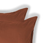 Nina - Funda De Almohada (X2) - Percal De Algodón - Rojo Toscano