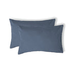 Nina - Funda De Almohada (X2) - Percal De Algodón - Azul Denim