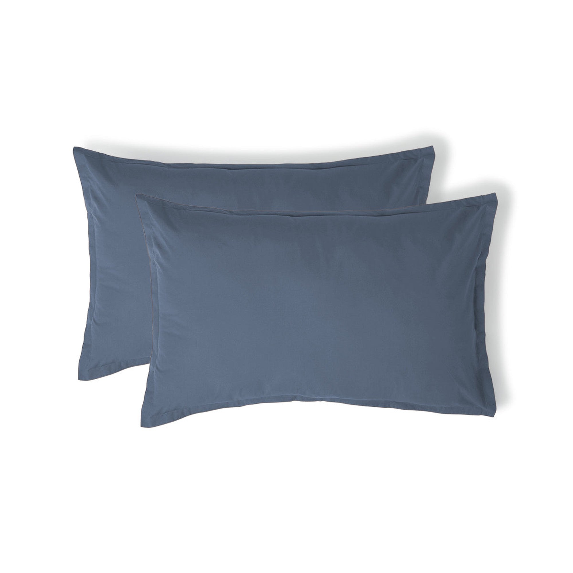 Nina - Funda De Almohada (X2) - Percal De Algodón - Azul Denim