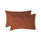 Nina - Funda De Almohada (X2) - Percal De Algodón - Rojo Toscano