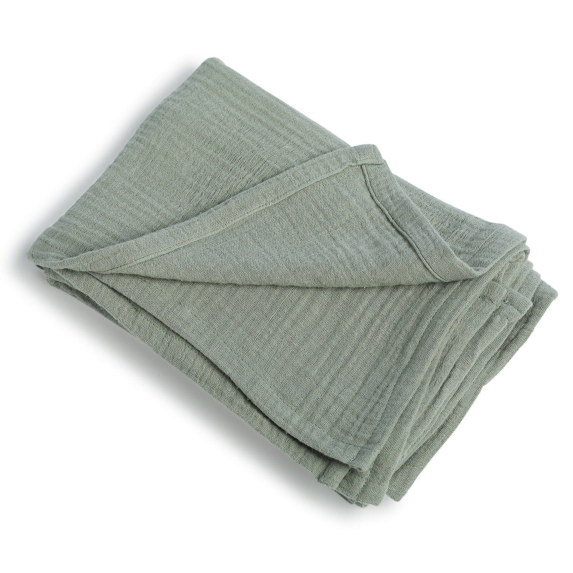 Carla - Lote De 2 Fundas De Almohada - Gasa De Algodón - Celadón