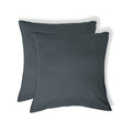 Luna - Lote De 2 Fundas De Almohada - Algodón Lavado - Azul Tormenta