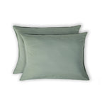Luna - Lote De 2 Fundas De Almohada - Algodón Lavado - Celadón