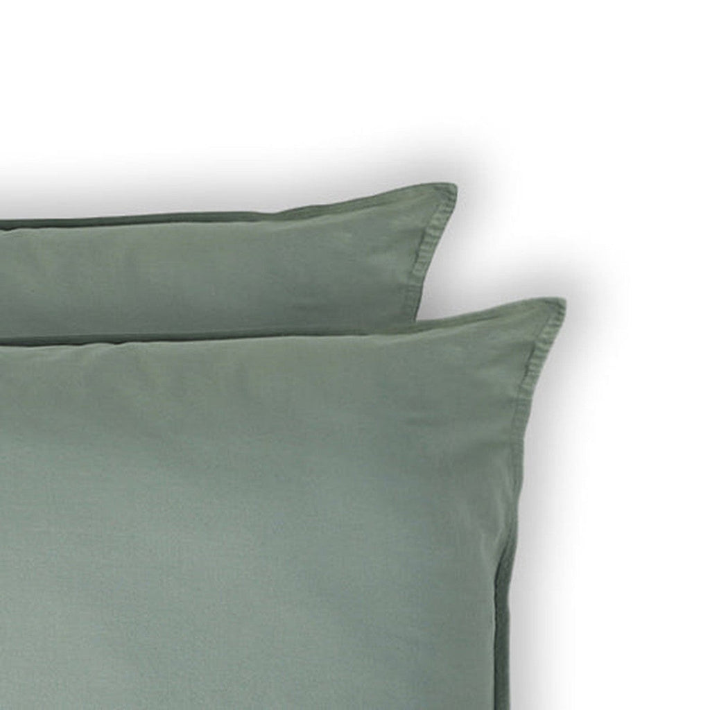 Luna - Lote De 2 Fundas De Almohada - Algodón Lavado - Celadón