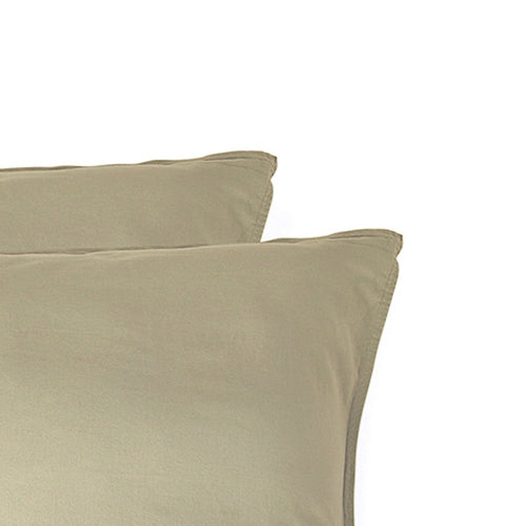 Luna - Lote De 2 Fundas De Almohada - Algodón Lavado - Arena