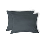 Luna - Lote De 2 Fundas De Almohada - Algodón Lavado - Azul Tormenta