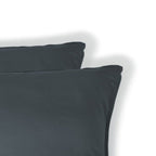 Luna - Lote De 2 Fundas De Almohada - Algodón Lavado - Azul Tormenta