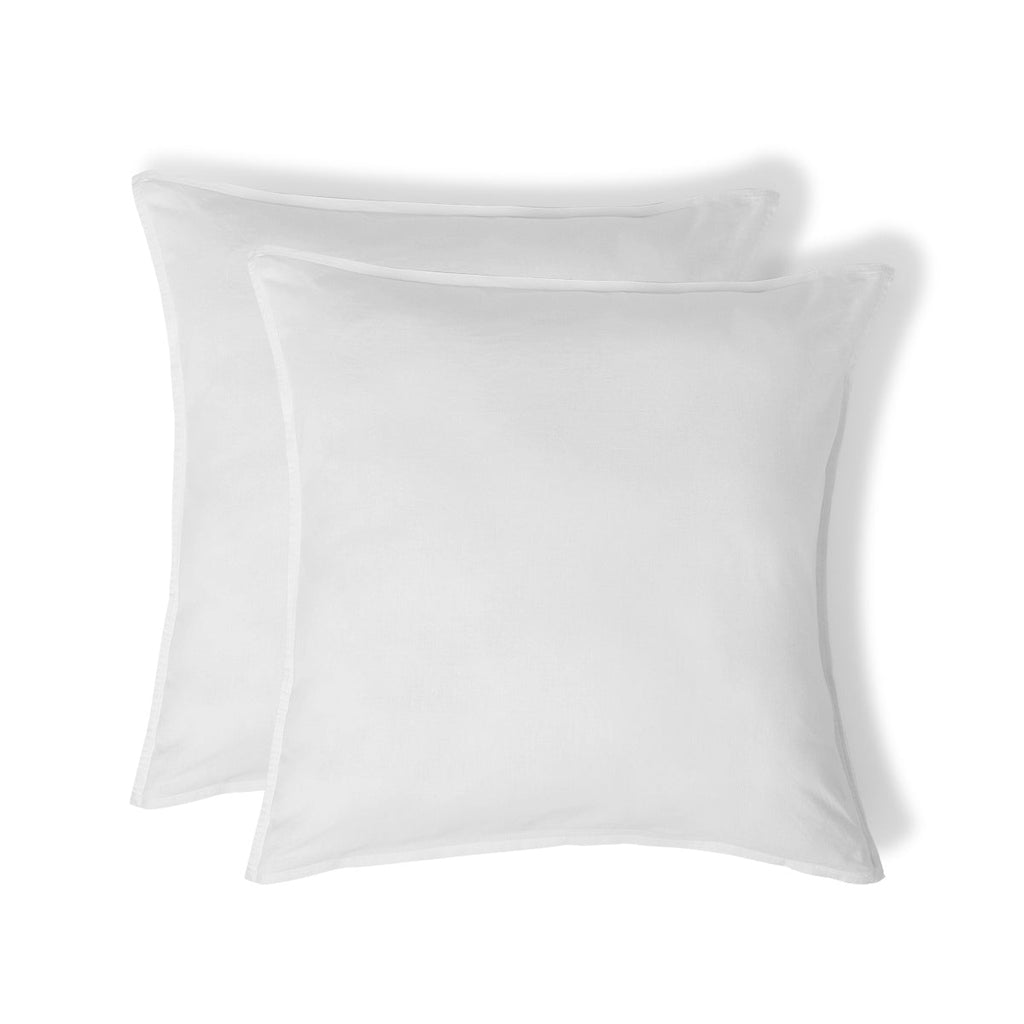 Luna - Pack De 2 Fundas De Almohada - Algodón Lavado - Blanco