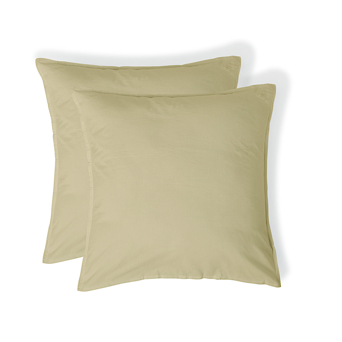 Luna - Pack De 2 Fundas De Almohada - Algodón Lavado - Arena