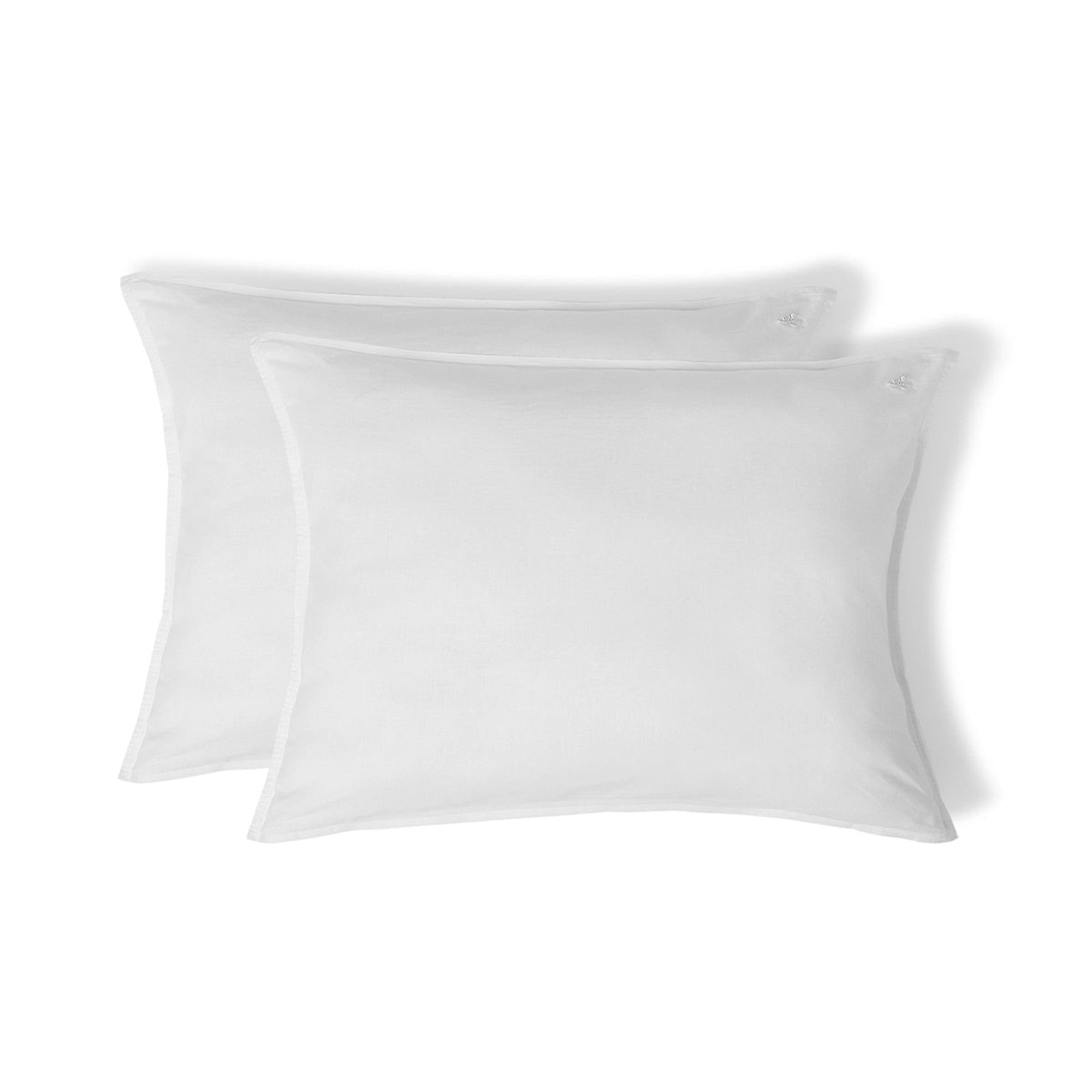 Luna - Pack De 2 Fundas De Almohada - Algodón Lavado - Blanco