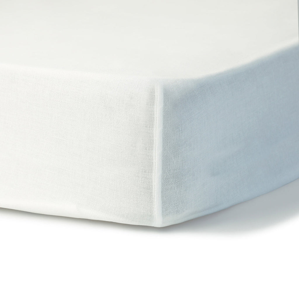Nina - Fitted Sheet - Cotton Percale - White
