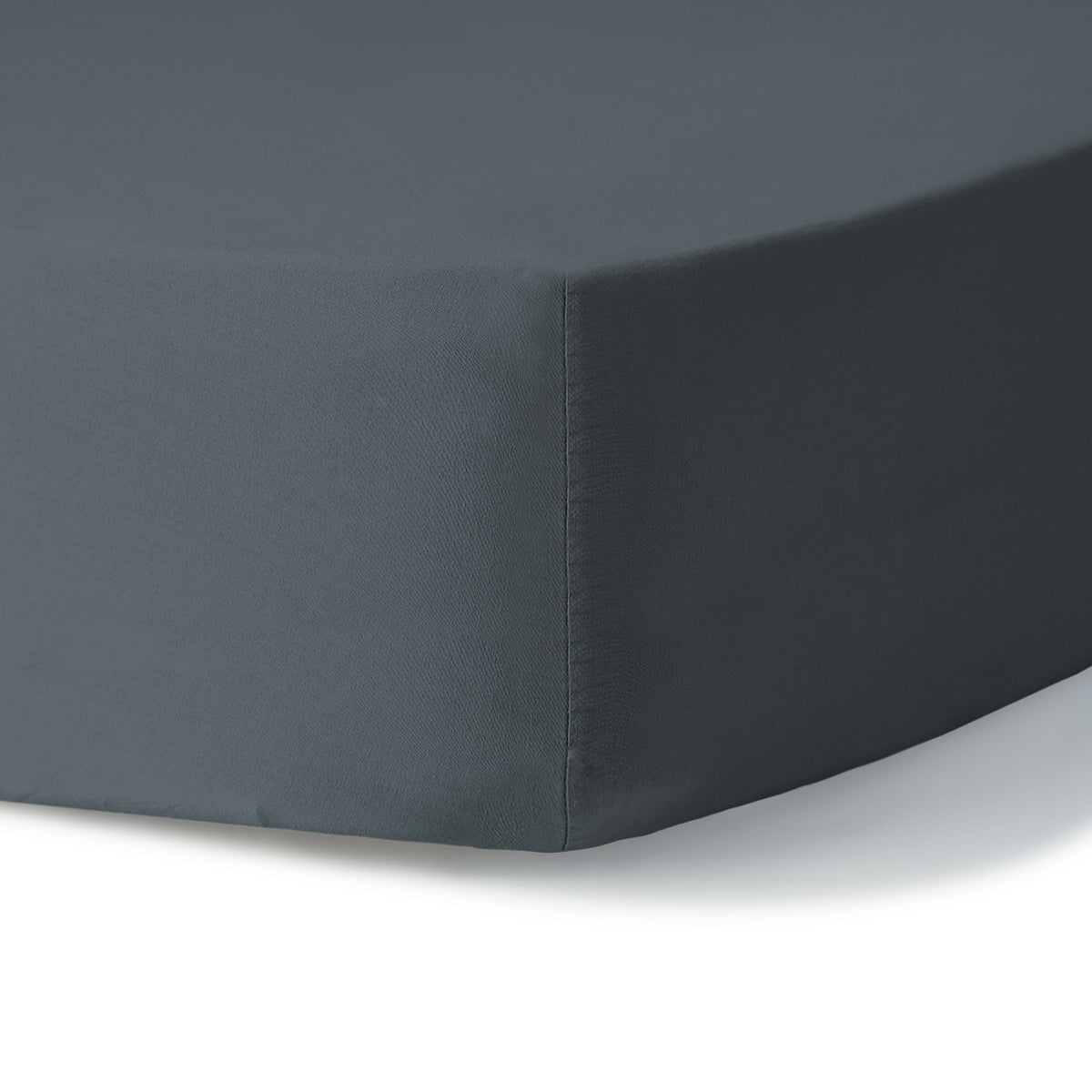 Luna - Fitted Sheet - Washed Cotton - Storm Blue