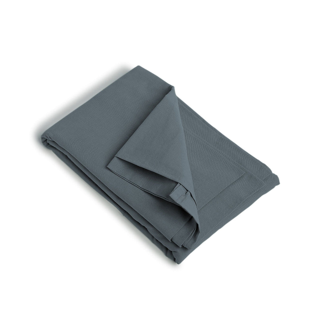 Luna - Fitted Sheet - Washed Cotton - Storm Blue