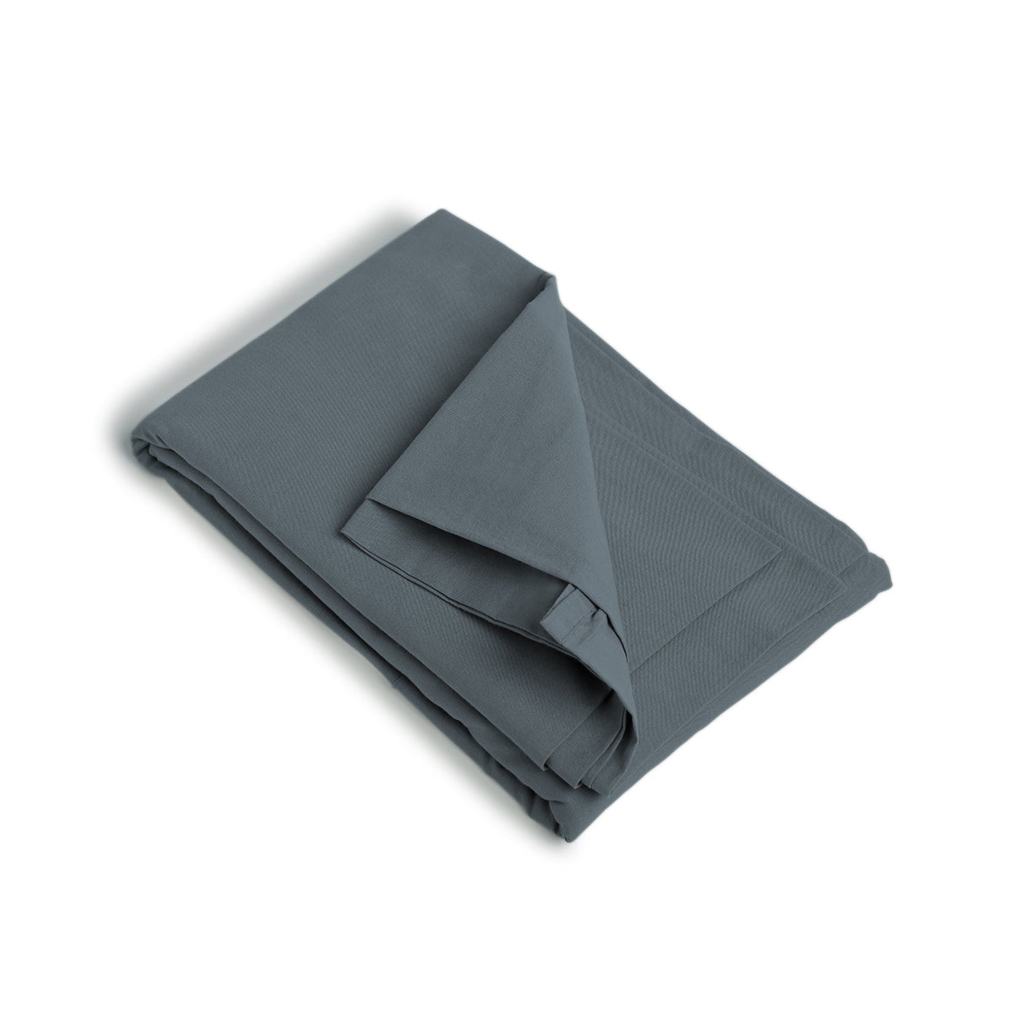 Luna - Fitted Sheet - Washed Cotton - Storm Blue