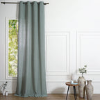 Carla - Eyelet Curtain - Cotton Gauze - Celadon Green