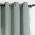 Carla - Eyelet Curtain - Cotton Gauze - Celadon Green