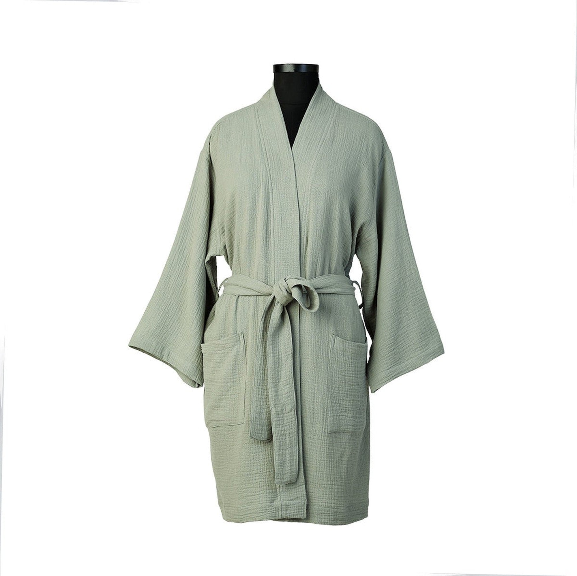 Carla - Batín Kimono - Verde Celadón