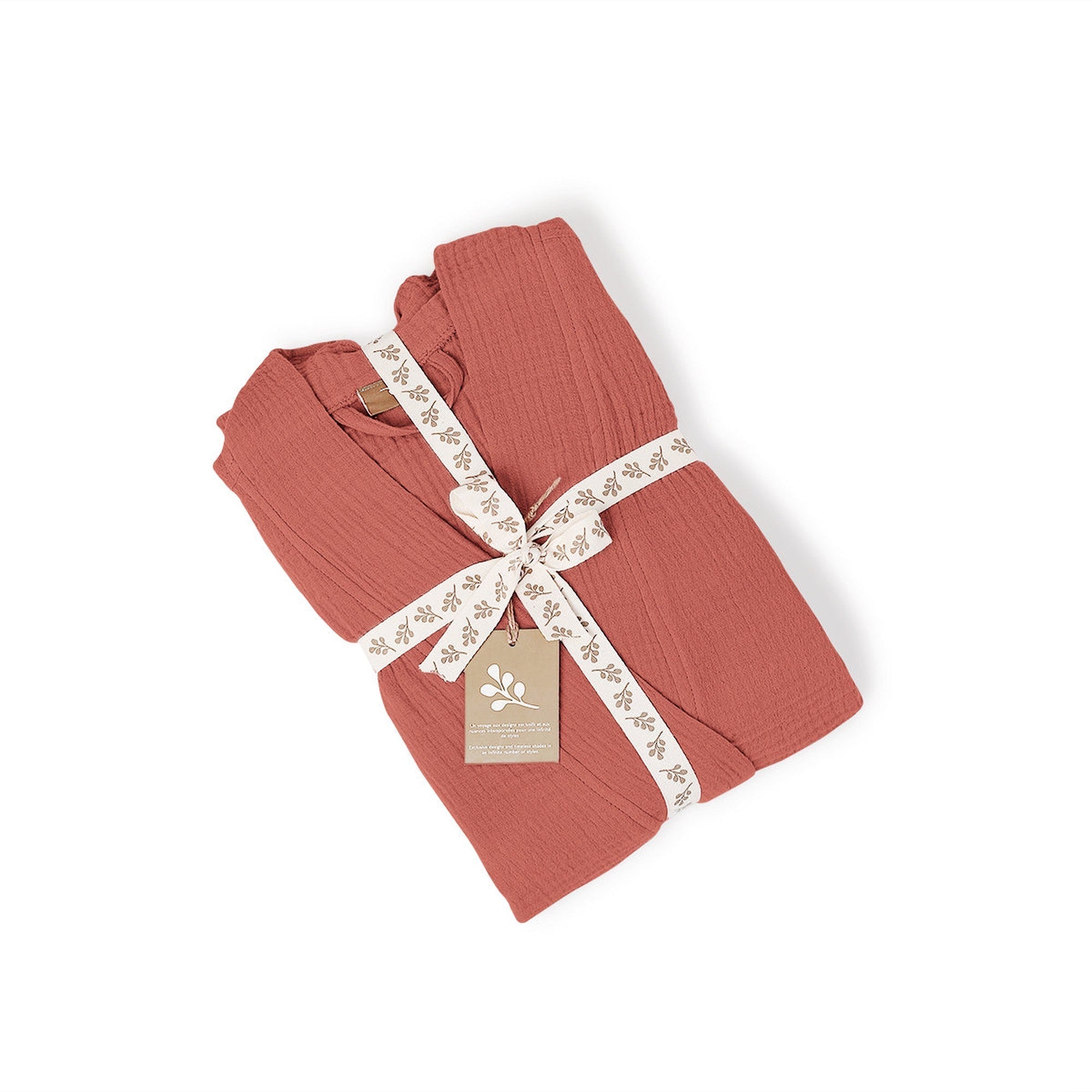 Carla - Batín Kimono - Rojo Toscana