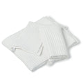 Set of 3 Waffle Cotton Bath Towels 90X150&50X100&30X50 - Daria - White